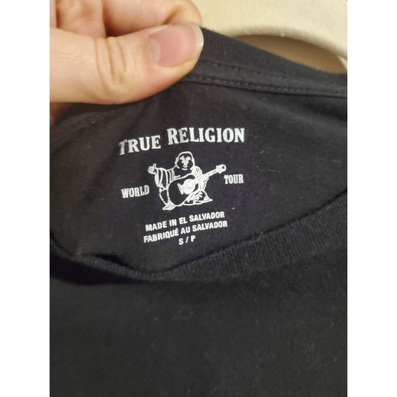 True Religion Black Tee, Size S - Picture 3 of 4